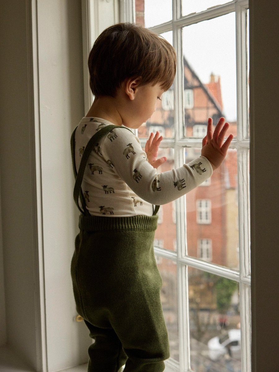 Lil' Atelier Baby OLO KNIT PANT - Cypress | Torgunns Barneklær AS