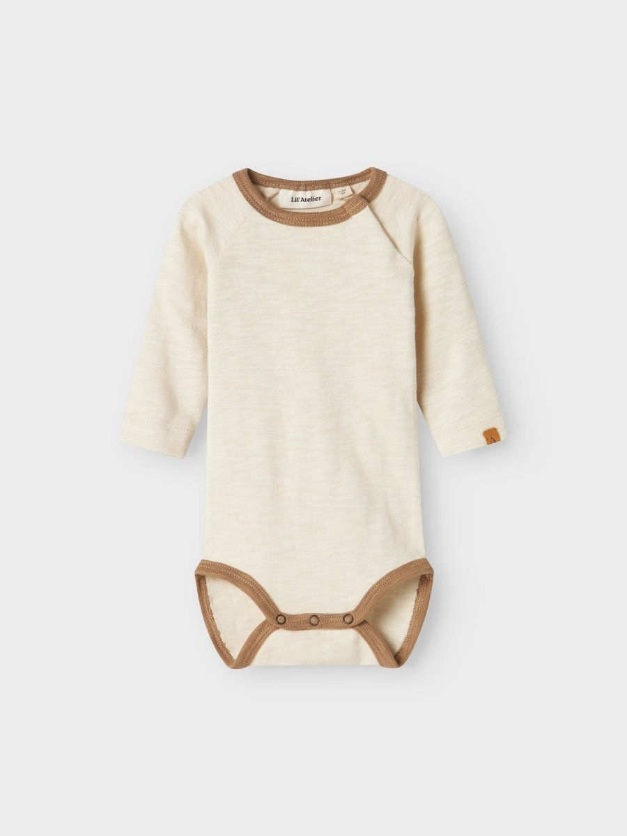 Lil' Atelier BABY ORVILLE LS BODY - Turtledove | Torgunns Barneklær AS