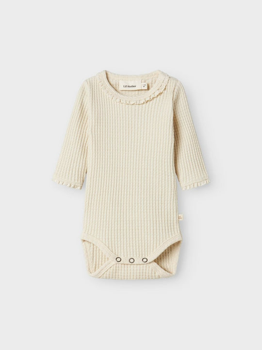 Lil' Atelier Baby OSANNE LS SLIM BODY - Turtledove | Torgunns Barneklær AS
