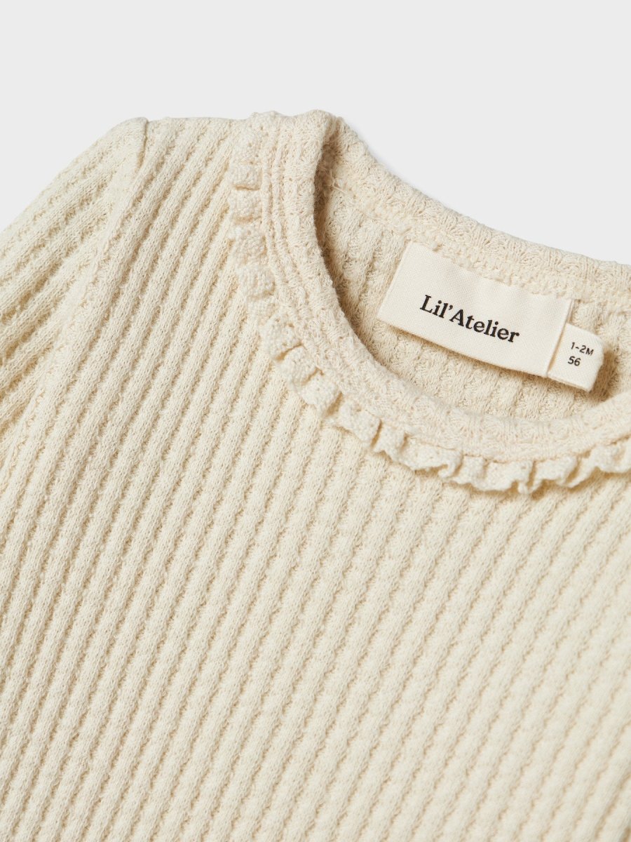 Lil' Atelier Baby OSANNE LS SLIM BODY - Turtledove | Torgunns Barneklær AS