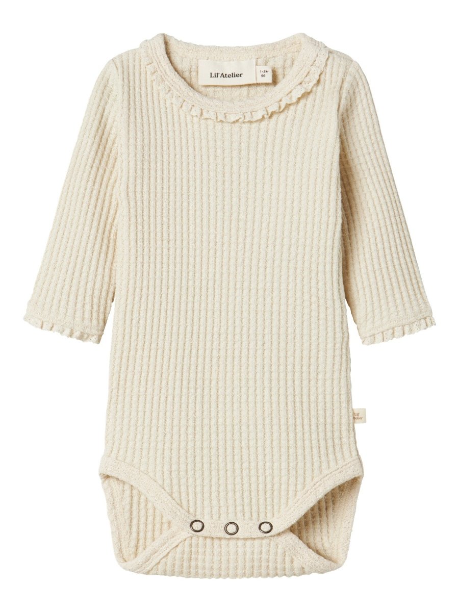 Lil' Atelier Baby OSANNE LS SLIM BODY - Turtledove | Torgunns Barneklær AS