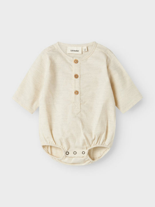 Lil' Atelier Baby OTTO LS LOOSE SHIRT BODY - Turtledove | Torgunns Barneklær AS