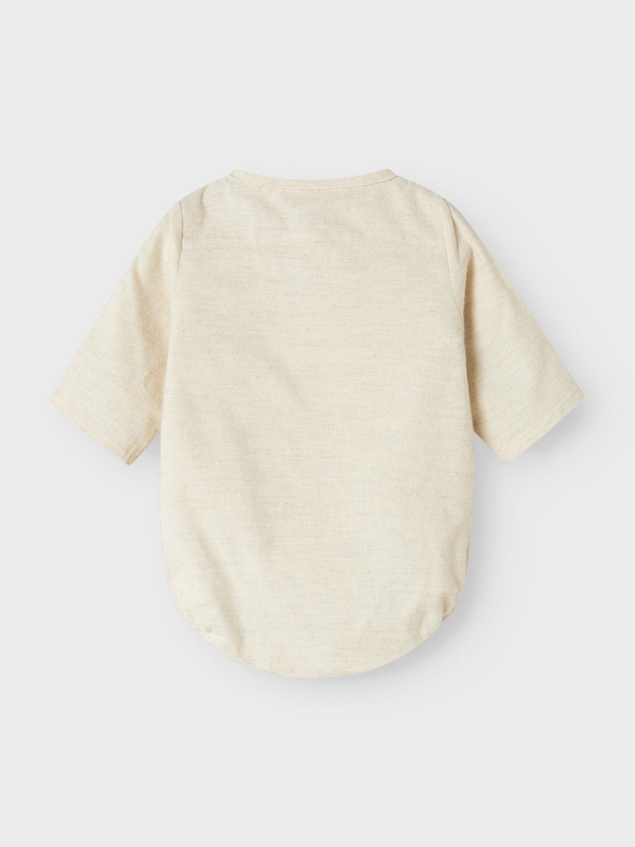 Lil' Atelier Baby OTTO LS LOOSE SHIRT BODY - Turtledove | Torgunns Barneklær AS