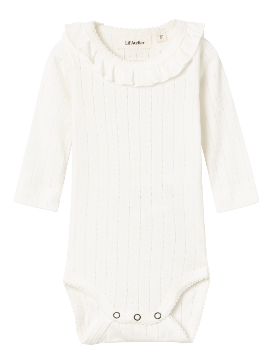 Lil' Atelier Baby RACHEL NIS LS SLIM BODY NOOS - Coconut Milk | Torgunns Barneklær AS