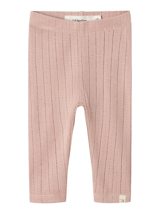 Lil' Atelier Baby RACHEL NIS SLIM LEGGINGS NOOS - Misty Rose | Torgunns Barneklær AS
