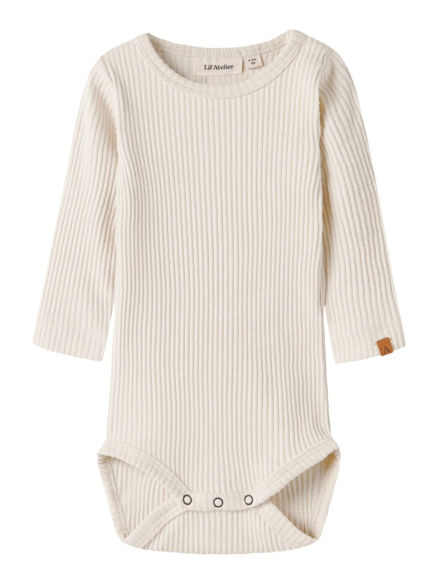 Lil' Atelier Baby RAJO MAB LS SLIM BODY - Turtledove | Torgunns Barneklær AS