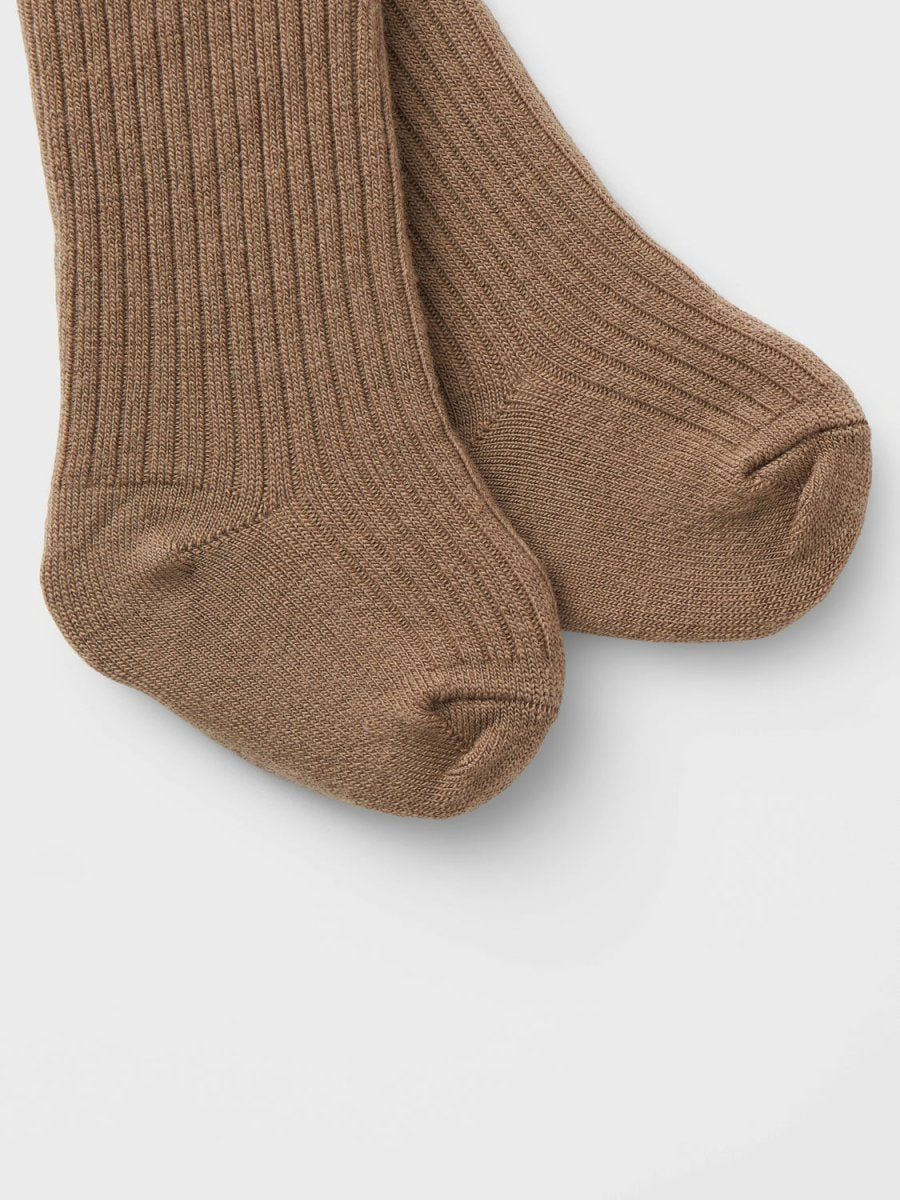 Lil' Atelier Baby RAKEL NIL WO/PO PANTYHOSE - Petrified Oak | Torgunns Barneklær AS
