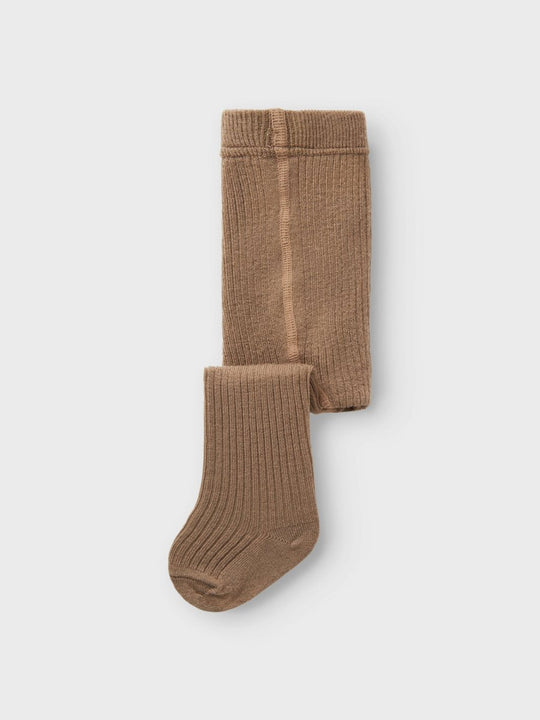 Lil' Atelier Baby RAKEL NIL WO/PO PANTYHOSE - Petrified Oak | Torgunns Barneklær AS