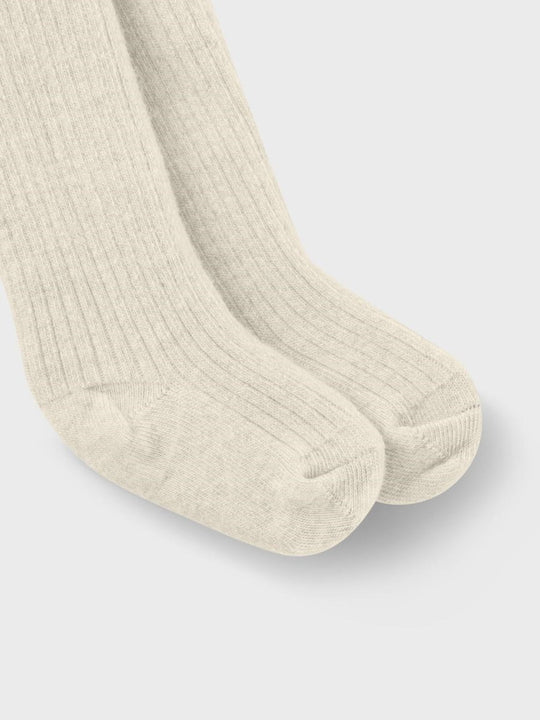 Lil' Atelier Baby RAKEL WOOL PANTYHOSE - Turtledove Melange | Torgunns Barneklær AS