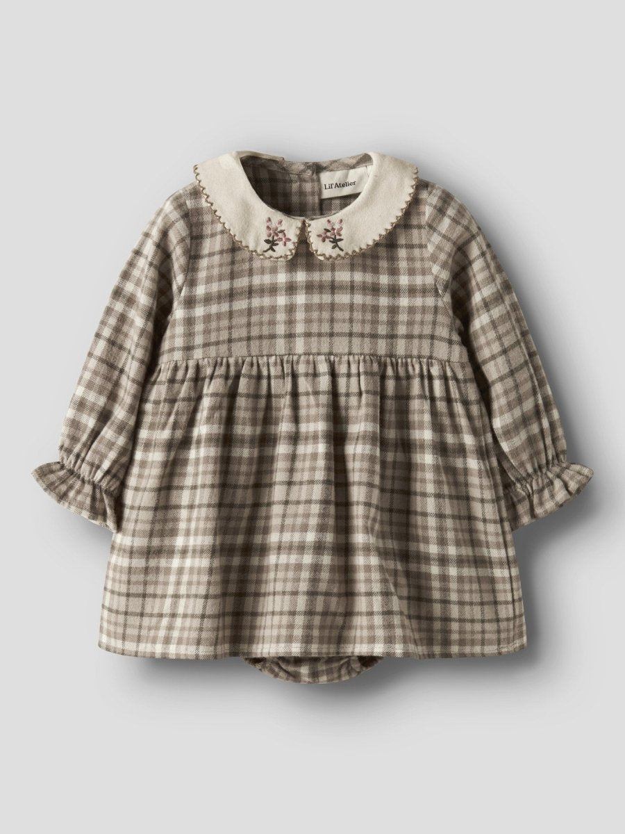 Lil' Atelier Baby REBEL LS BODY DRESS - Sepia Tint | Torgunns Barneklær AS
