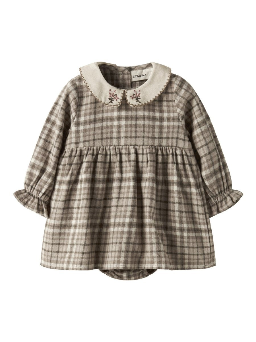 Lil' Atelier Baby REBEL LS BODY DRESS - Sepia Tint | Torgunns Barneklær AS