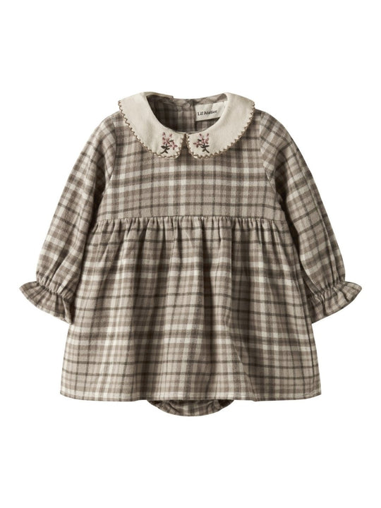 Lil' Atelier Baby REBEL LS BODY DRESS - Sepia Tint | Torgunns Barneklær AS