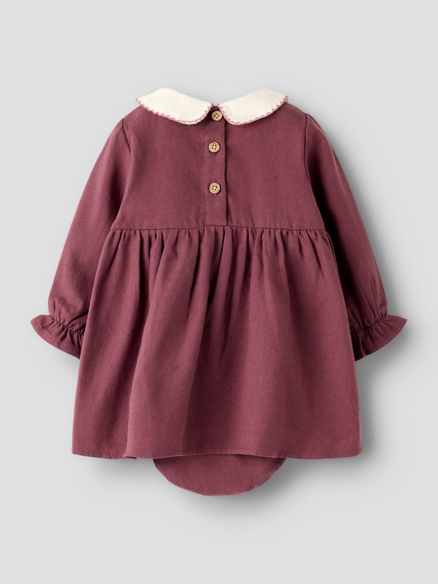 Lil' Atelier Baby REBEL LS BODY DRESS SOLID - Catawba Grape | Torgunns Barneklær AS