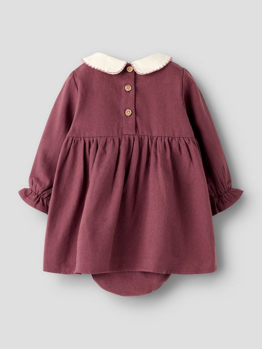 Lil' Atelier Baby REBEL LS BODY DRESS SOLID - Catawba Grape | Torgunns Barneklær AS
