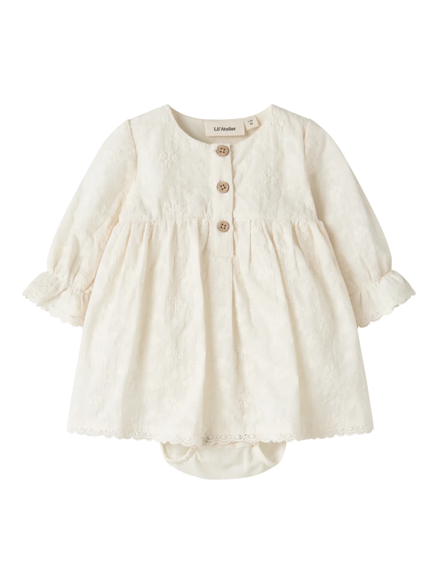 Lil' Atelier baby RENNA bodykjole - Turtledove | Torgunns Barneklær AS