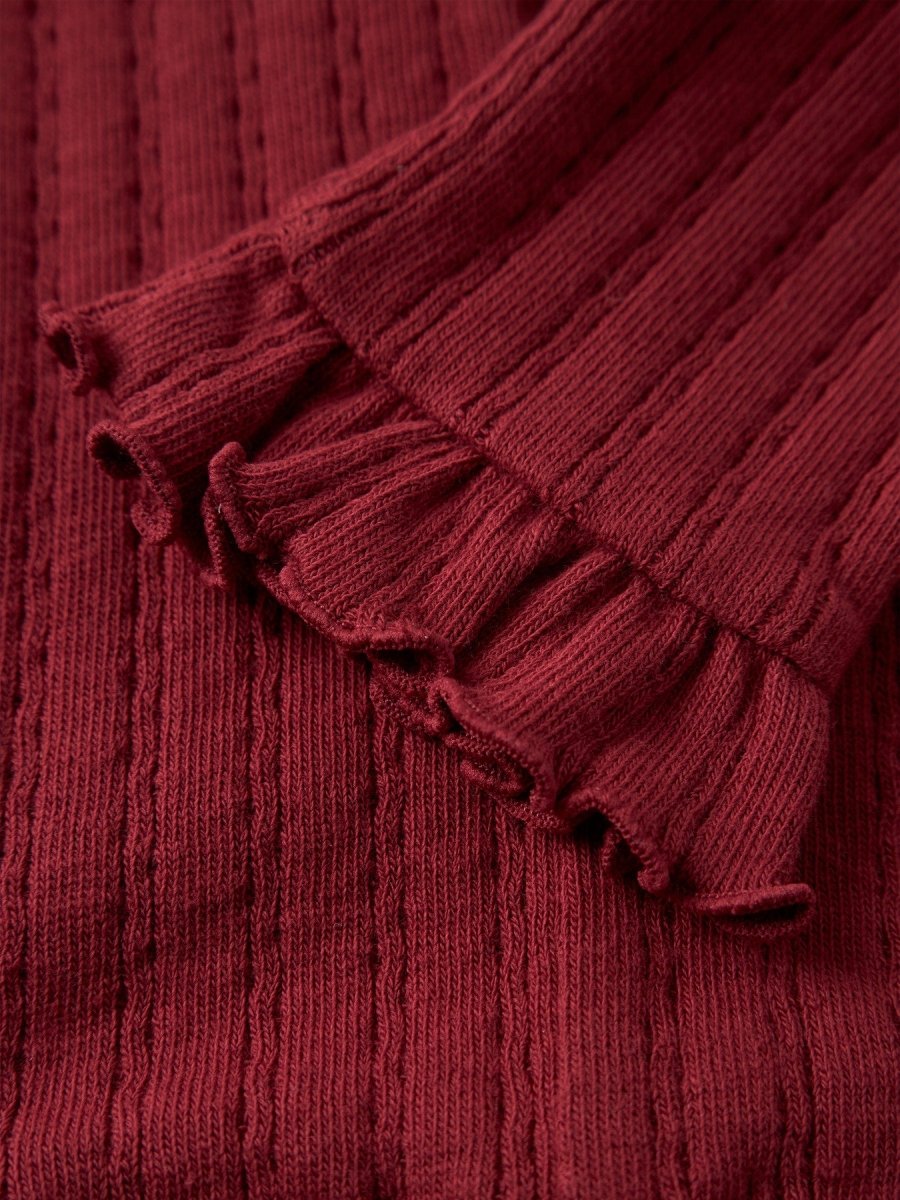 Lil' Atelier Baby RITA SIG SLIM LEGGING - Red Dahlia | Torgunns Barneklær AS