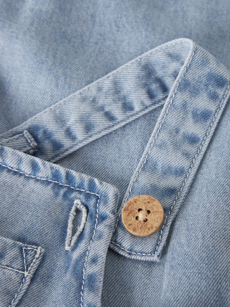 Lil Atelier Baby RIVER LOOSE overall - Medium Blue Denim | Torgunns Barneklær AS