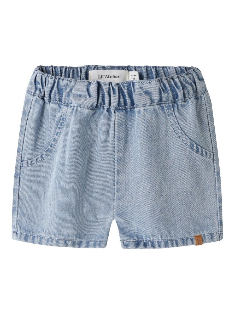 Lil' Atelier Baby River Loose Shorts - Medium Blue Denim | Torgunns Barneklær AS