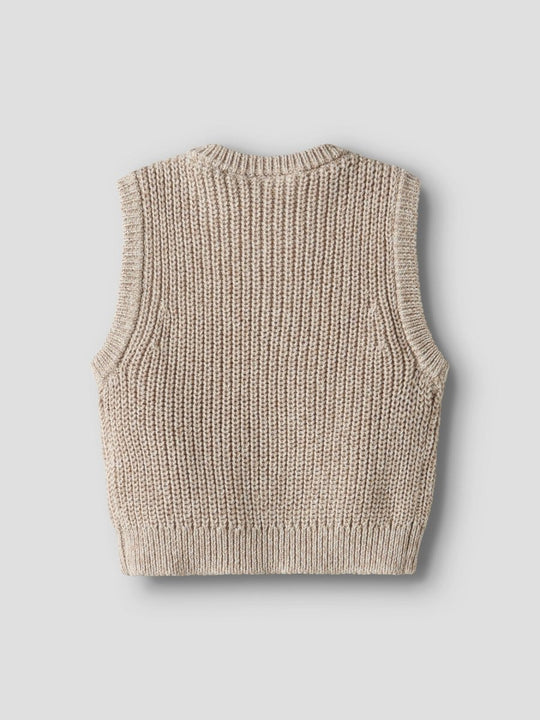 Lil' Atelier Baby ROKKO KNIT VEST - Oxford Tan | Torgunns Barneklær AS