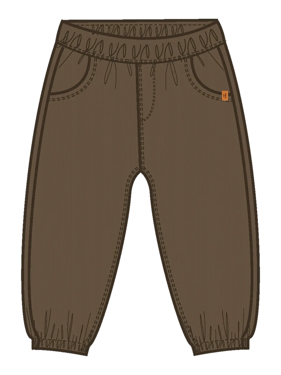Lil' Atelier Baby SOMBA Loose Cord Pant - Teak | Torgunns Barneklær AS