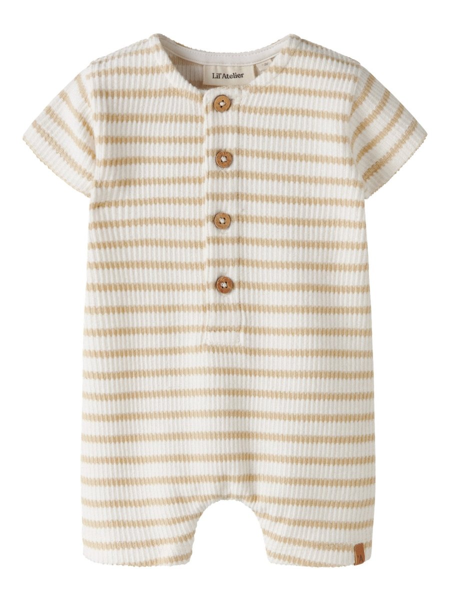 Lil Atelier Baby TADEO LOOSE romper - Coconut Milk | Mojave Desert | Torgunns Barneklær AS