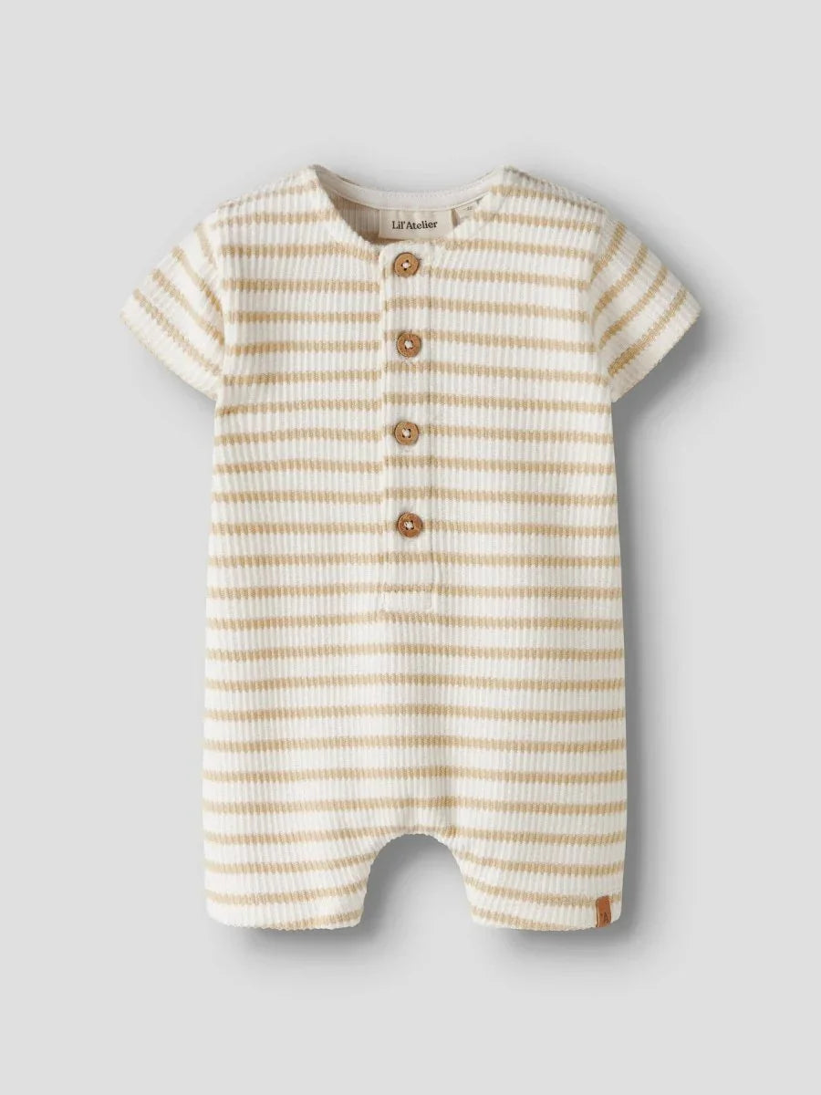 Lil Atelier Baby TADEO LOOSE romper - Coconut Milk | Mojave Desert | Torgunns Barneklær AS