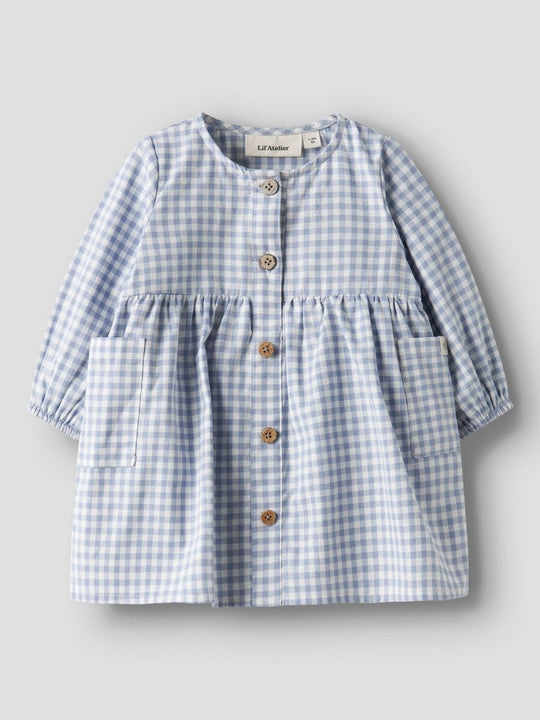 Lil' Atelier Baby TALLULA LS LOOSE BODY DRESS - Zen Blue | Torgunns Barneklær AS