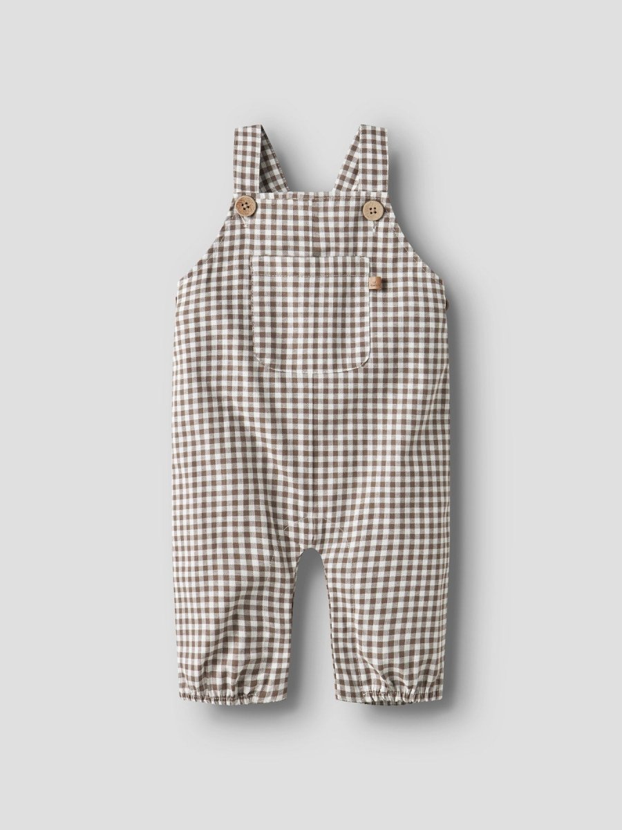 Lil' Atelier Baby TALLULA OVERALL PANT - Shitake | Torgunns Barneklær AS