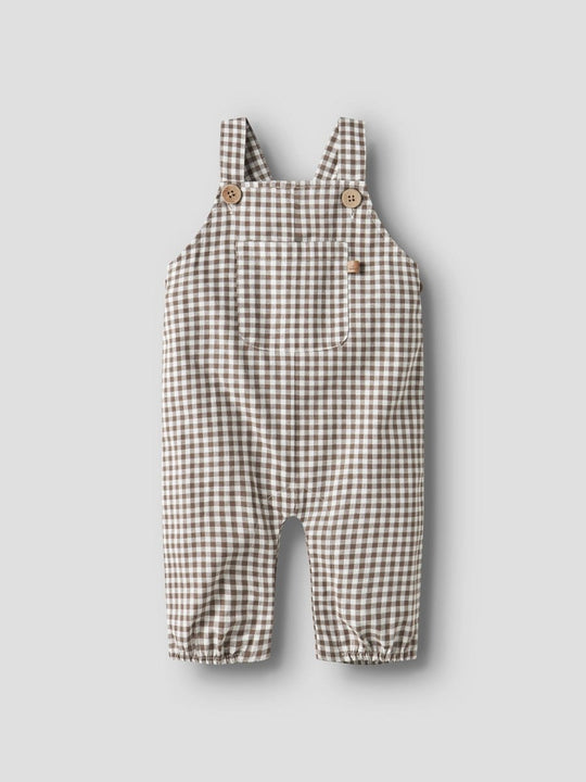 Lil' Atelier Baby TALLULA OVERALL PANT - Shitake | Torgunns Barneklær AS