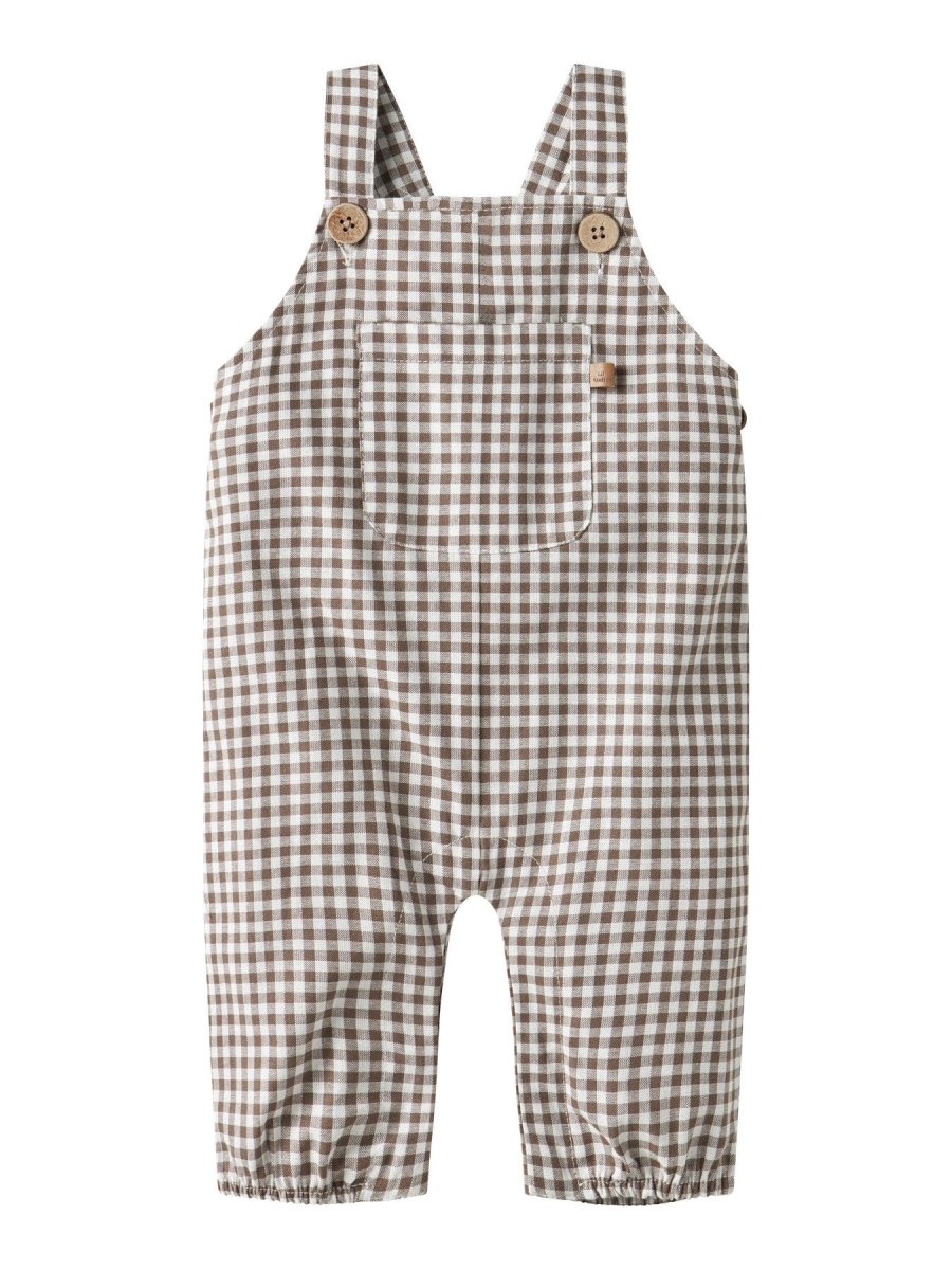 Lil' Atelier Baby TALLULA OVERALL PANT - Shitake | Torgunns Barneklær AS