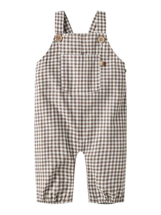 Lil' Atelier Baby TALLULA OVERALL PANT - Shitake | Torgunns Barneklær AS