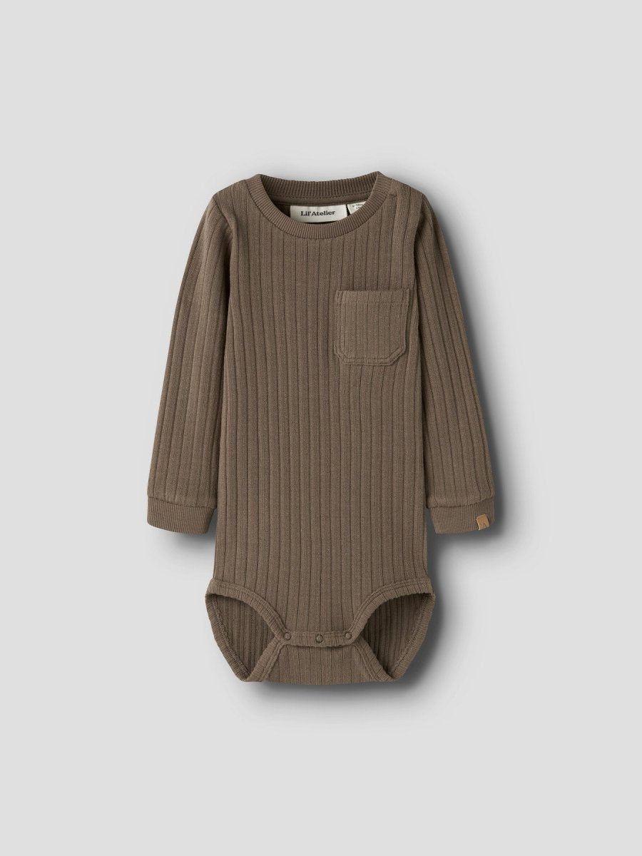 Lil' Atelier Baby TAO LS SLIM BODY - Shitake | Torgunns Barneklær AS