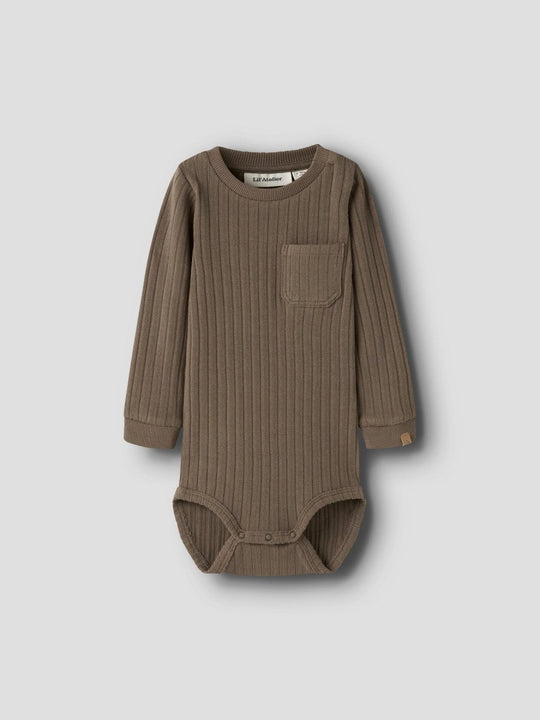 Lil' Atelier Baby TAO LS SLIM BODY - Shitake | Torgunns Barneklær AS