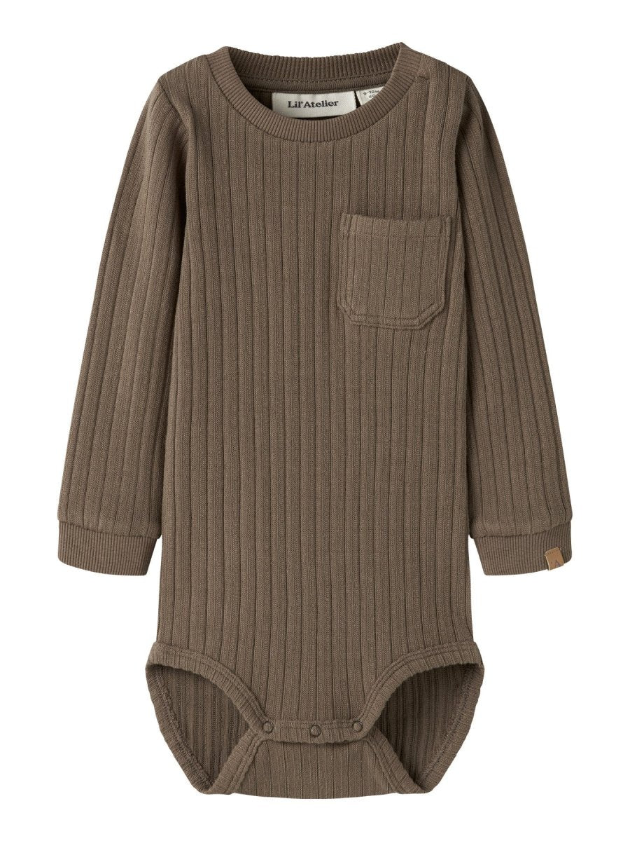 Lil' Atelier Baby TAO LS SLIM BODY - Shitake | Torgunns Barneklær AS