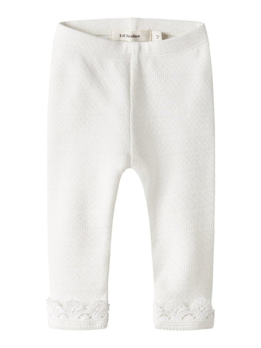 Lil' Atelier Baby TAPIA SLIM LEGGINGS - Coconut Milk | Torgunns Barneklær AS