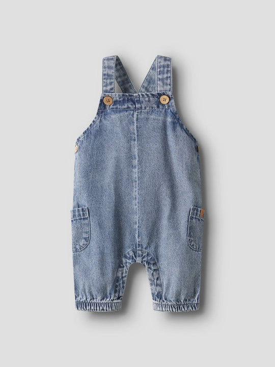 Lil' Atelier Baby TAYA LOOSE DENIM OVERALL - Medium Blue Denim | Torgunns Barneklær AS