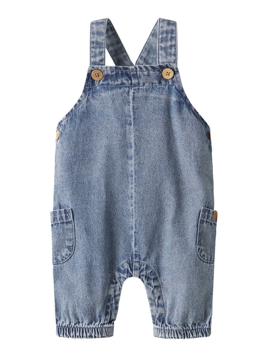 Lil' Atelier Baby TAYA LOOSE DENIM OVERALL - Medium Blue Denim | Torgunns Barneklær AS