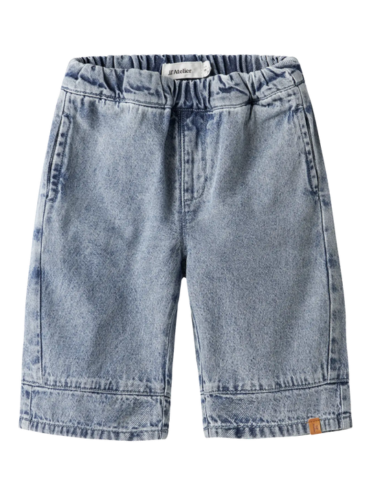 Lil' Atelier Baby TAYA WIDE JEANS - Medium Blue Denim | Torgunns Barneklær AS