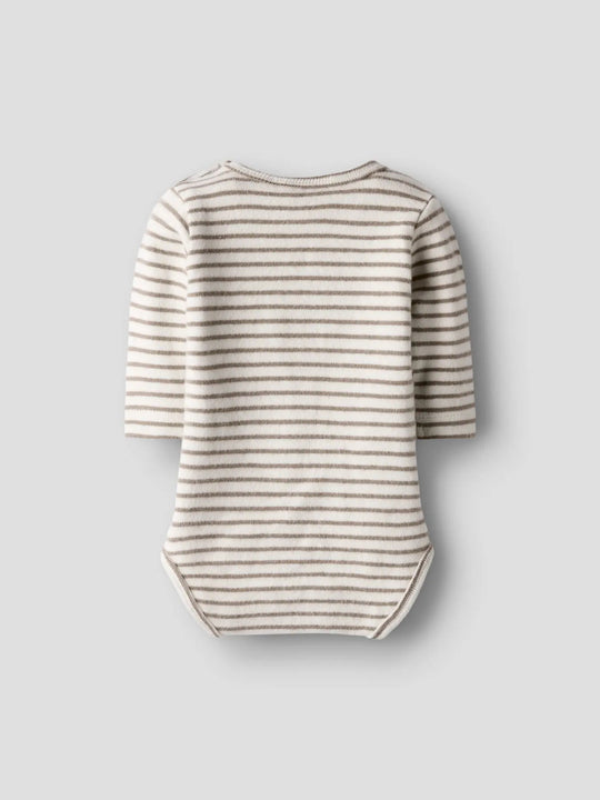 Lil' Atelier Baby THORO KEO LS SLIM BODY - Turtledove SEPIA TINT | Torgunns Barneklær AS