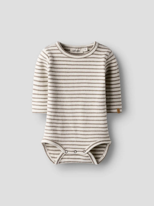 Lil' Atelier Baby THORO KEO LS SLIM BODY - Turtledove SEPIA TINT | Torgunns Barneklær AS