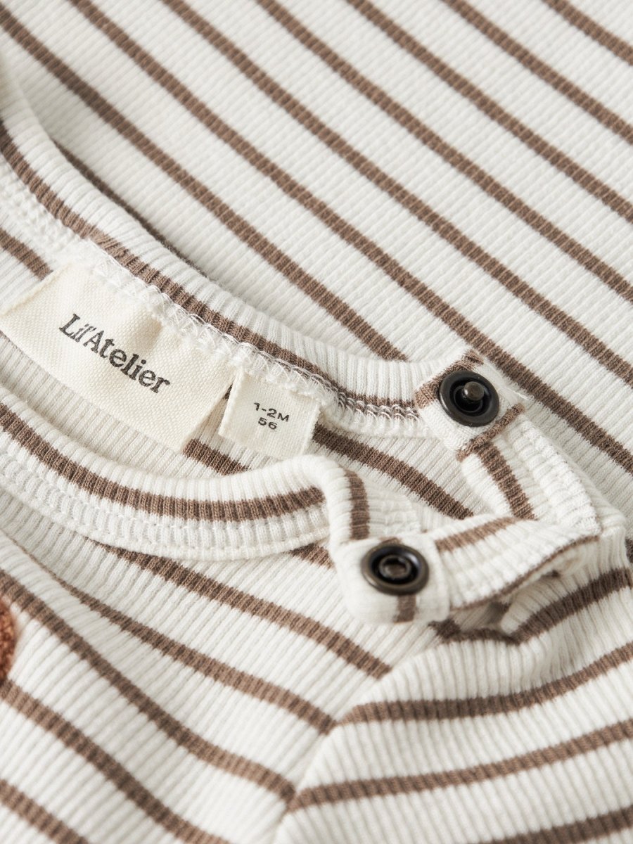 Lil' Atelier Baby TONTO TOR LS SLIM BODY - Coconut Milk | Torgunns Barneklær AS