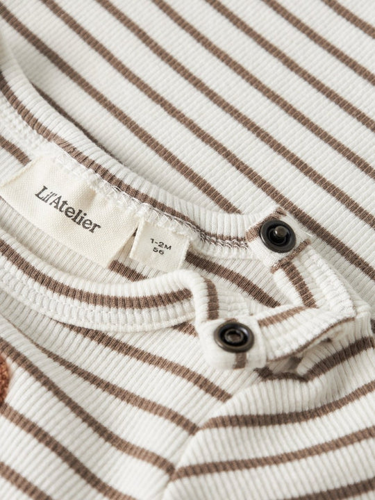 Lil' Atelier Baby TONTO TOR LS SLIM BODY - Coconut Milk | Torgunns Barneklær AS