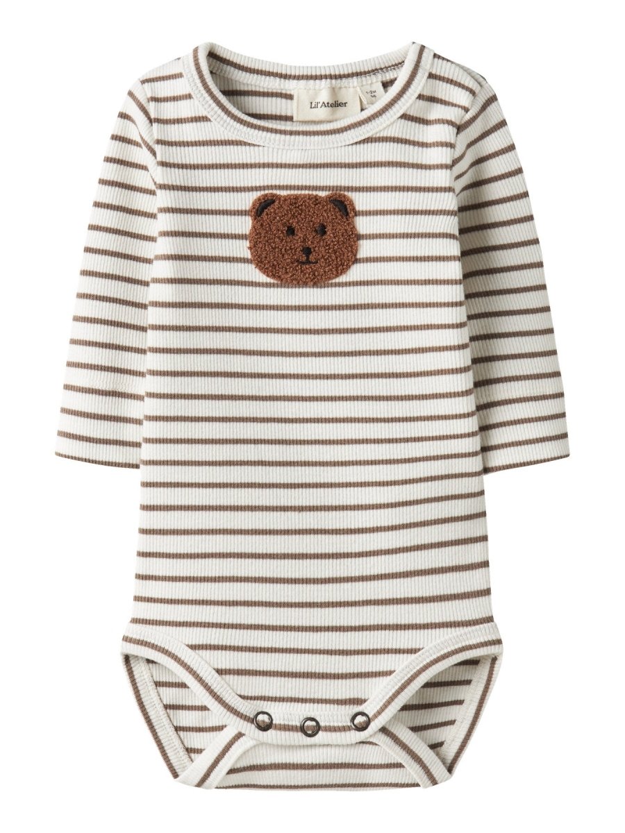 Lil' Atelier Baby TONTO TOR LS SLIM BODY - Coconut Milk | Torgunns Barneklær AS