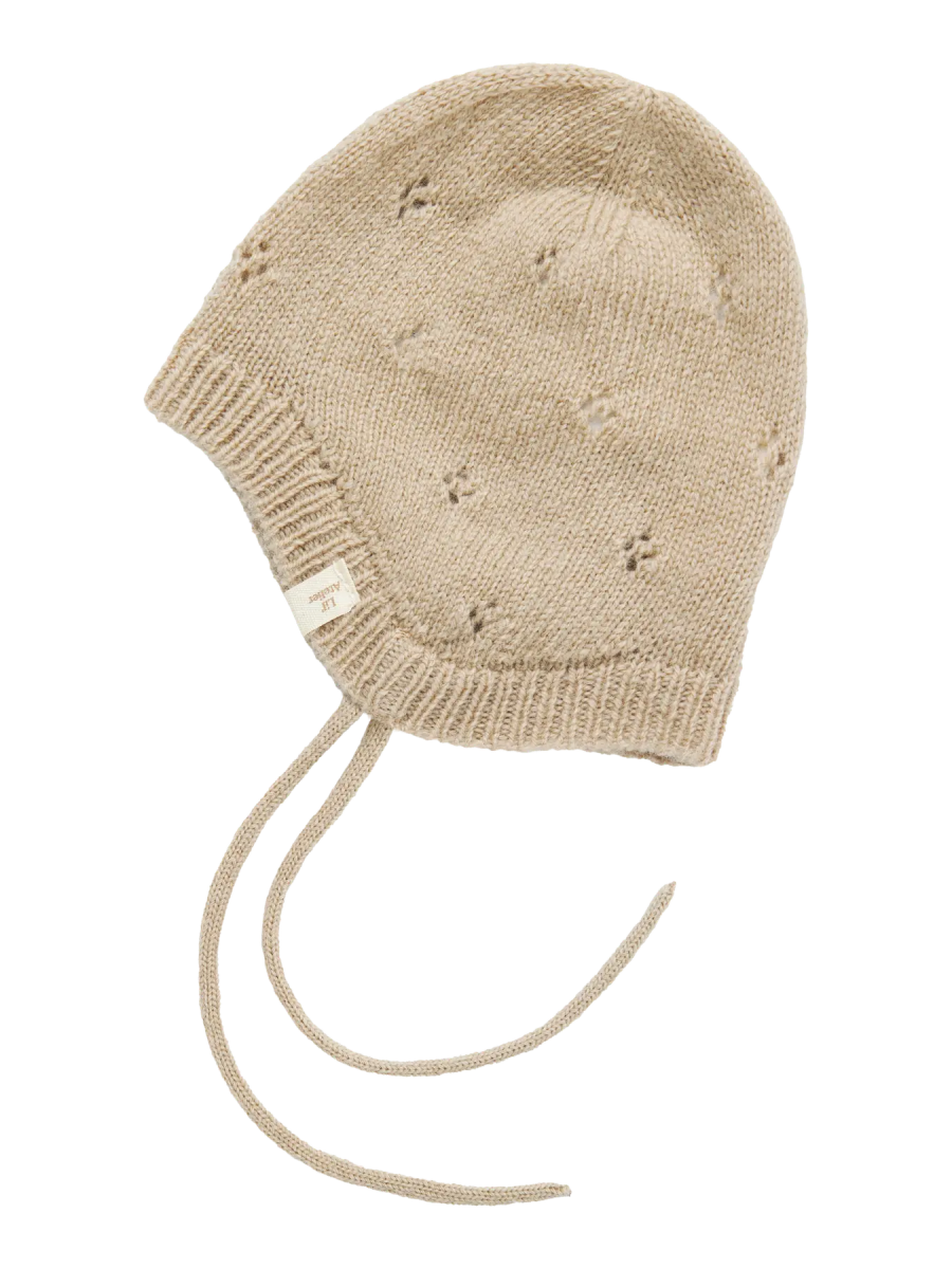 Lil' Atelier Baby WOOL NALIO KNIT HAT - Safari | Torgunns Barneklær AS