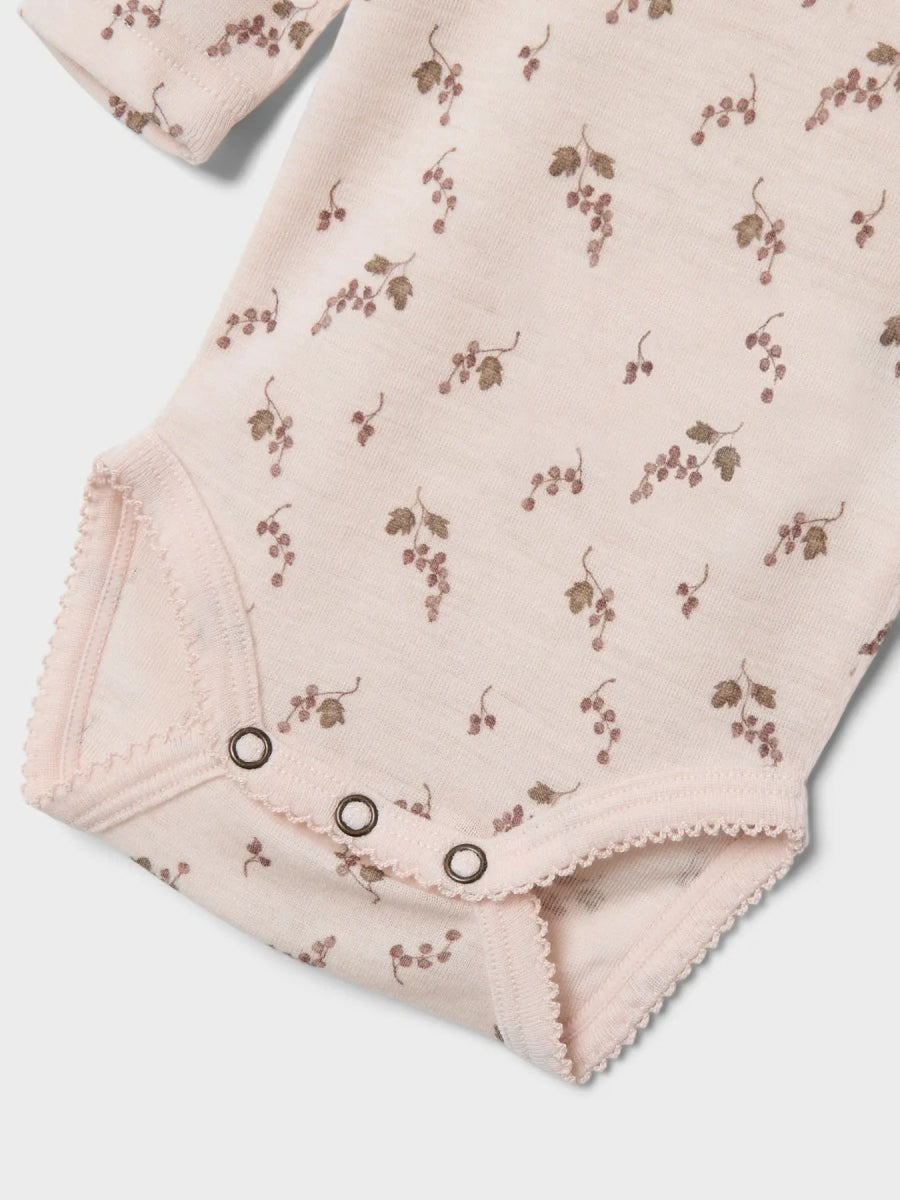 Lil' Atelier Baby WOOL NOEL NIA LS SLIM BODY NOOS - Morganite | BERRY | Torgunns Barneklær AS
