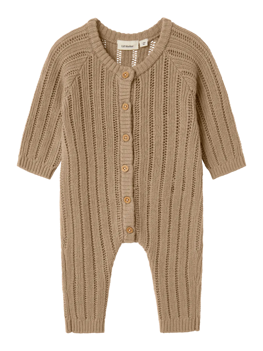 Lil' Atelier Baby WOOL NOMO KNIT SUIT - Tigers Eye | Torgunns Barneklær AS