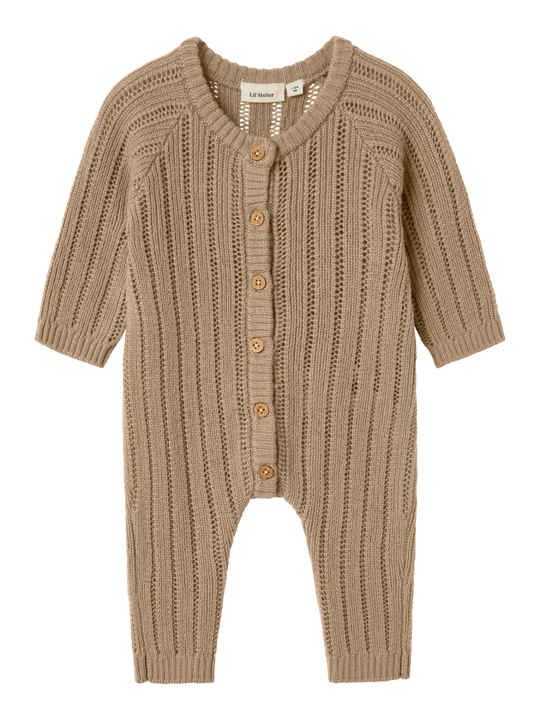 Lil' Atelier Baby WOOL NOMO KNIT SUIT - Tigers Eye | Torgunns Barneklær AS