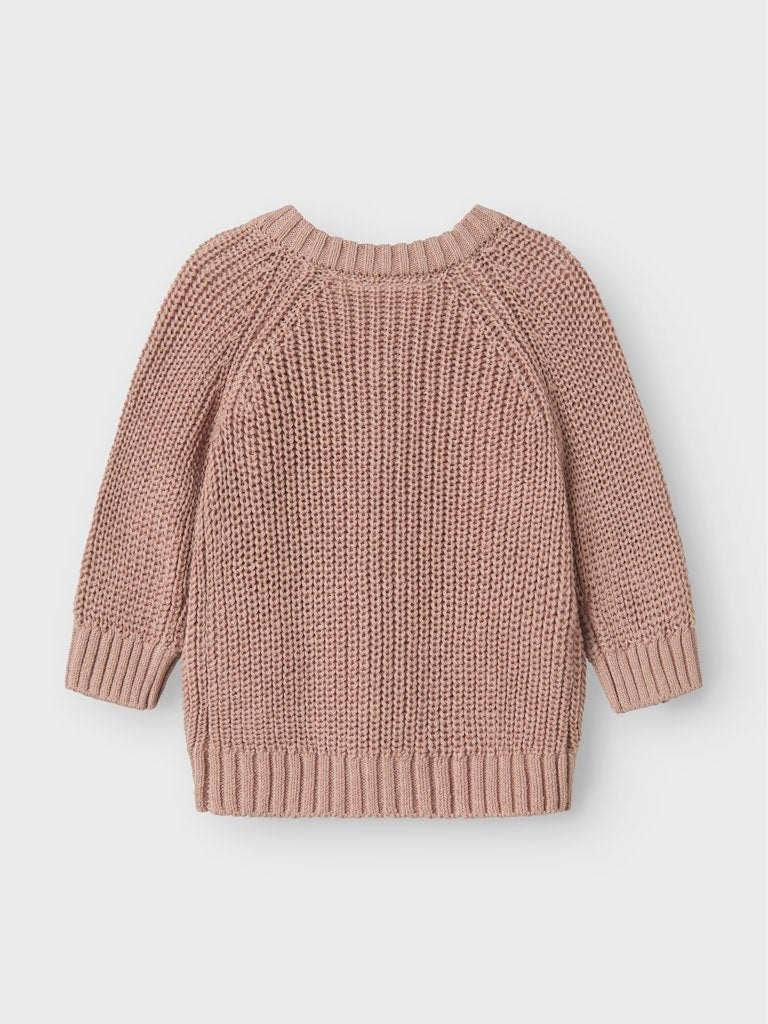 Lil' Atelier EMLEN LS KNIT CARDIGAN NOOS - Misty Rose | Torgunns Barneklær AS
