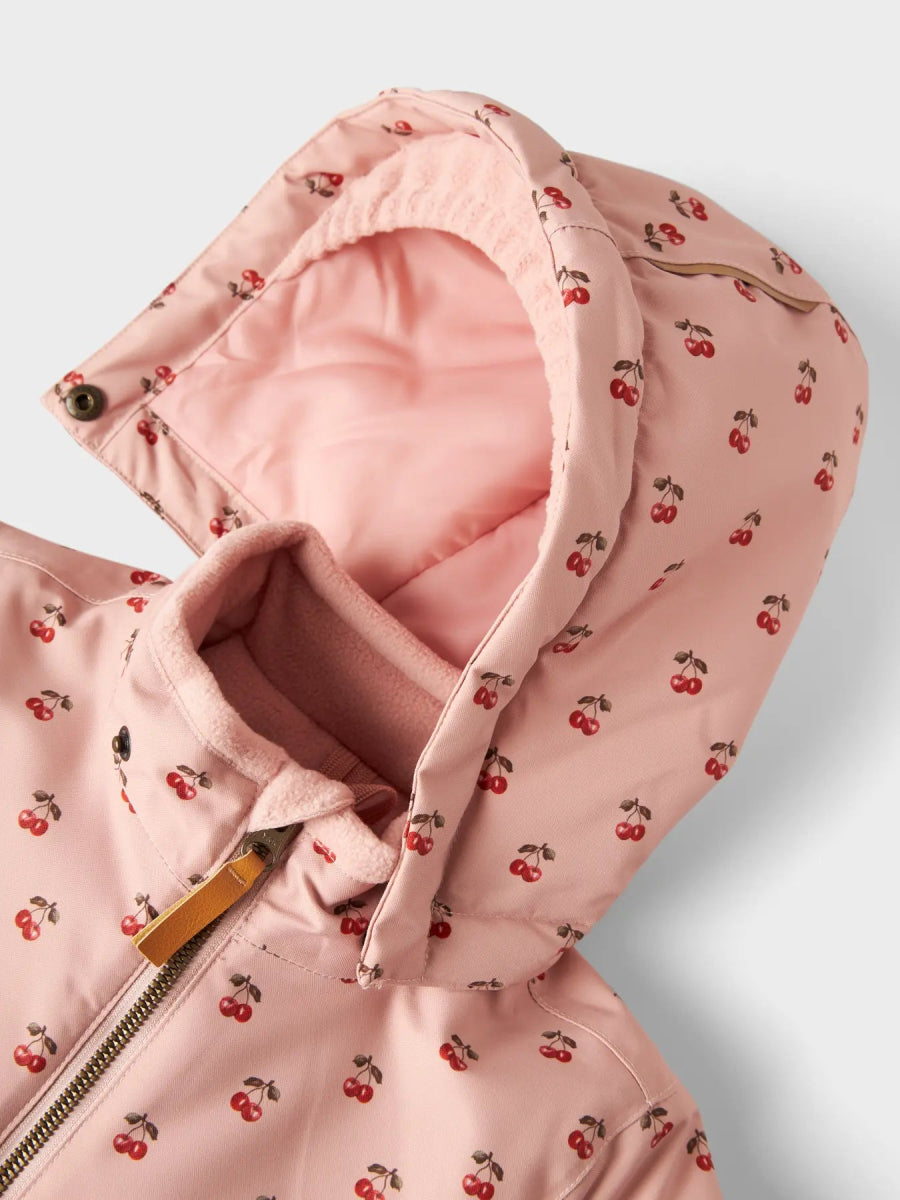 Lil' Atelier LASNOW10 vinterdress – Misty Rose | Cherry | Torgunns Barneklær AS