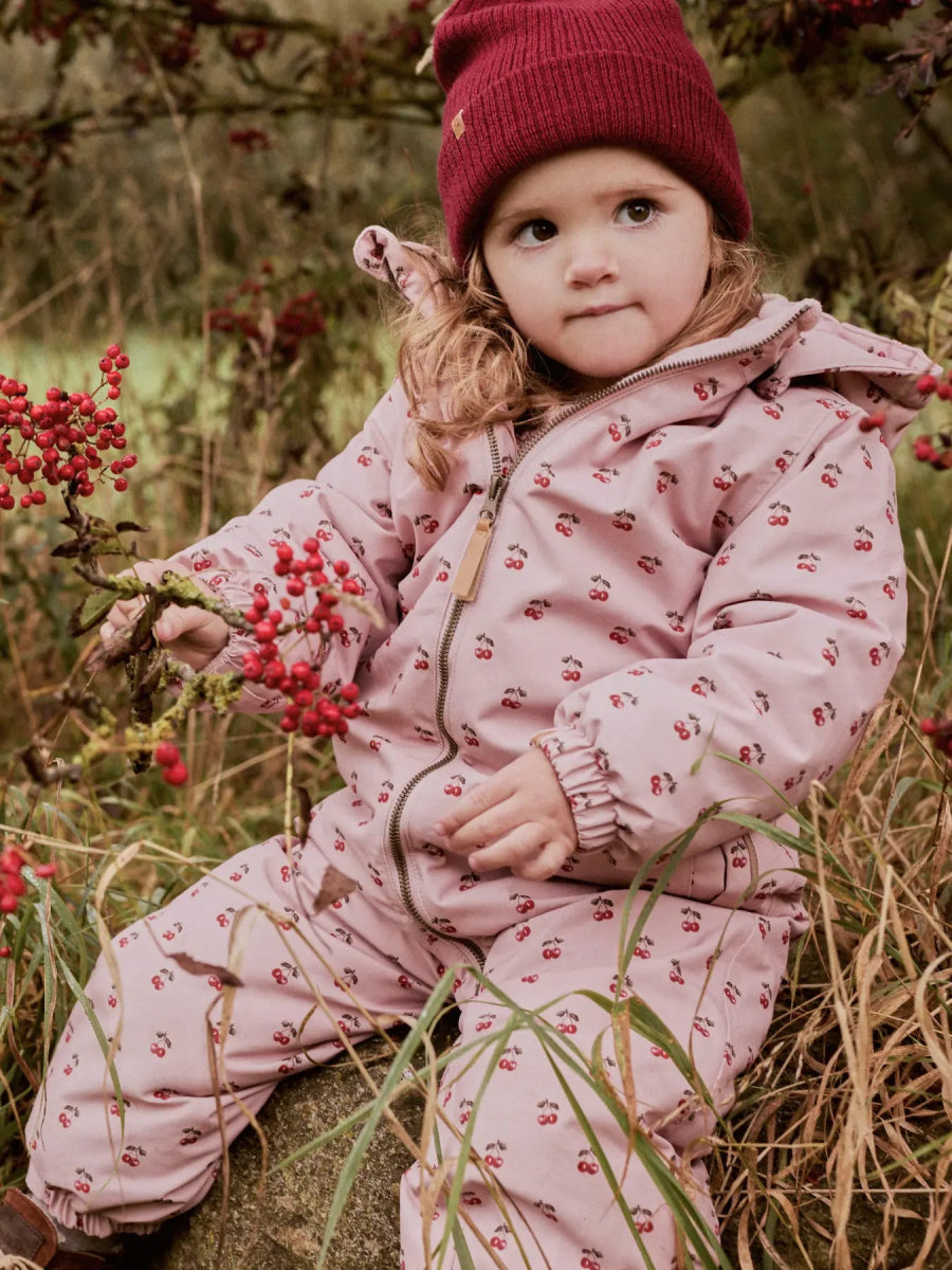 Lil' Atelier LASNOW10 vinterdress – Misty Rose | Cherry | Torgunns Barneklær AS